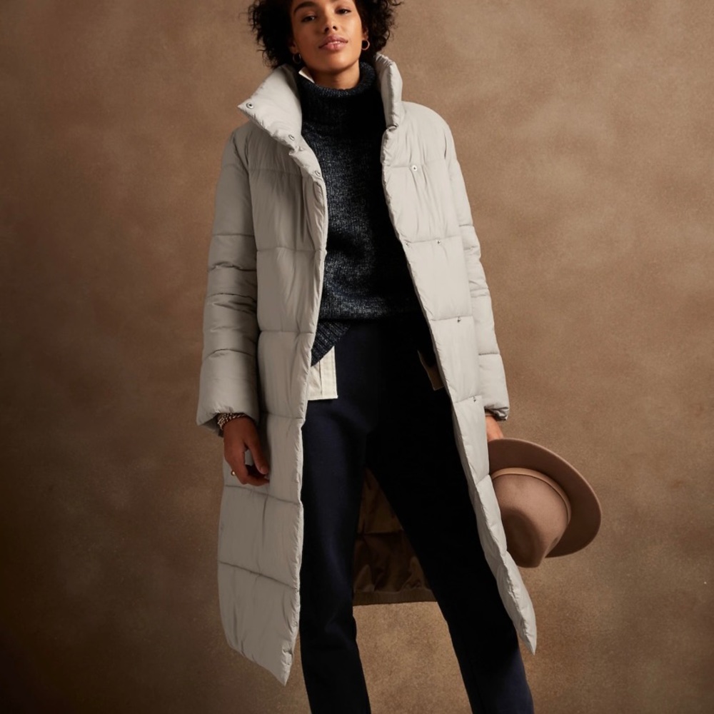NWT Banana Republic Long Puffer Coat